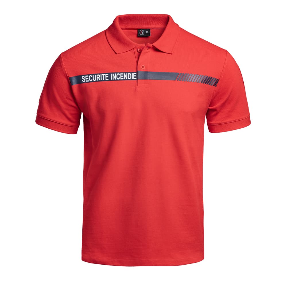 Polo SÉCU-ONE Sécurité Incendie rouge