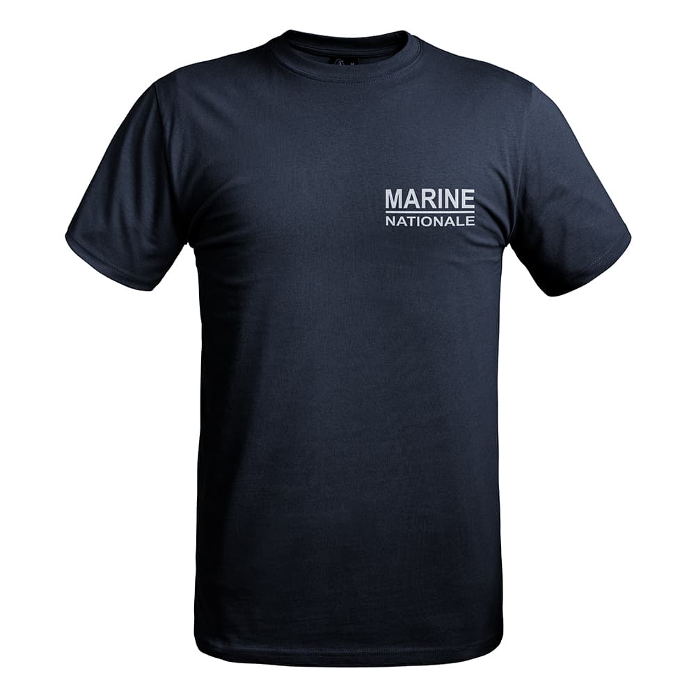T-shirt STRONG texte Marine Nationale bleu marine