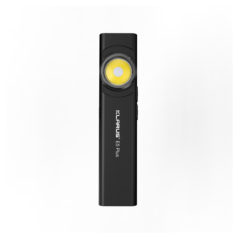 Lampe rechargeable à double source de lumière E5 PLUS - 650 lumens - noir