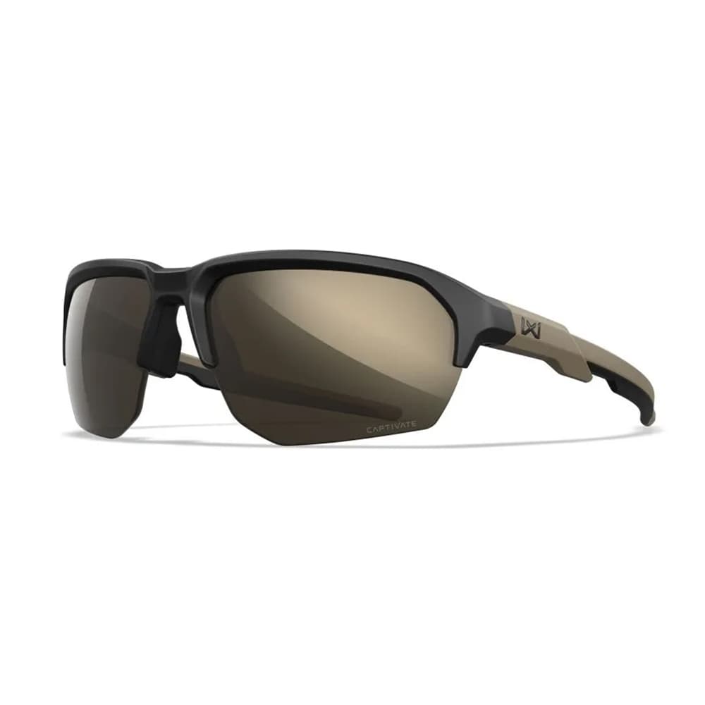 Lunettes de protection balistique Jakl noir / tan verres Captivate™ tungsten mirror