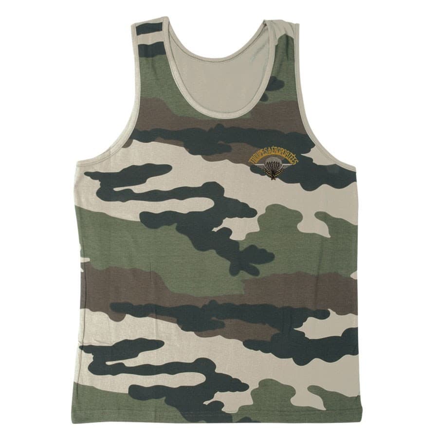Débardeur camouflage brodé para