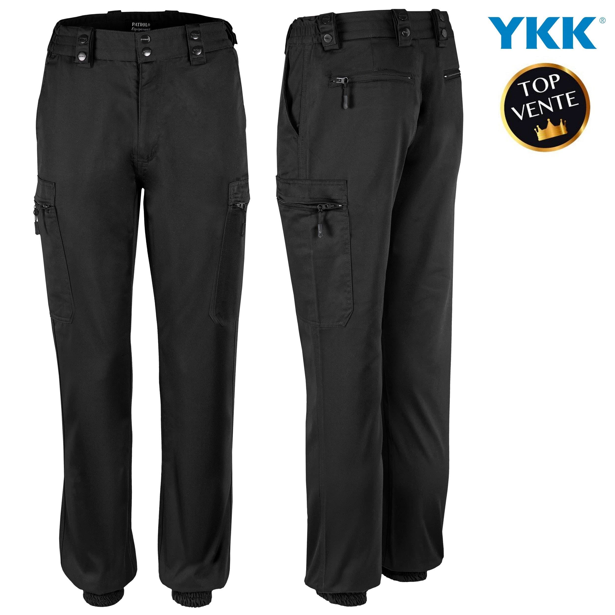 Pantalon intervention mat noir poches latérales