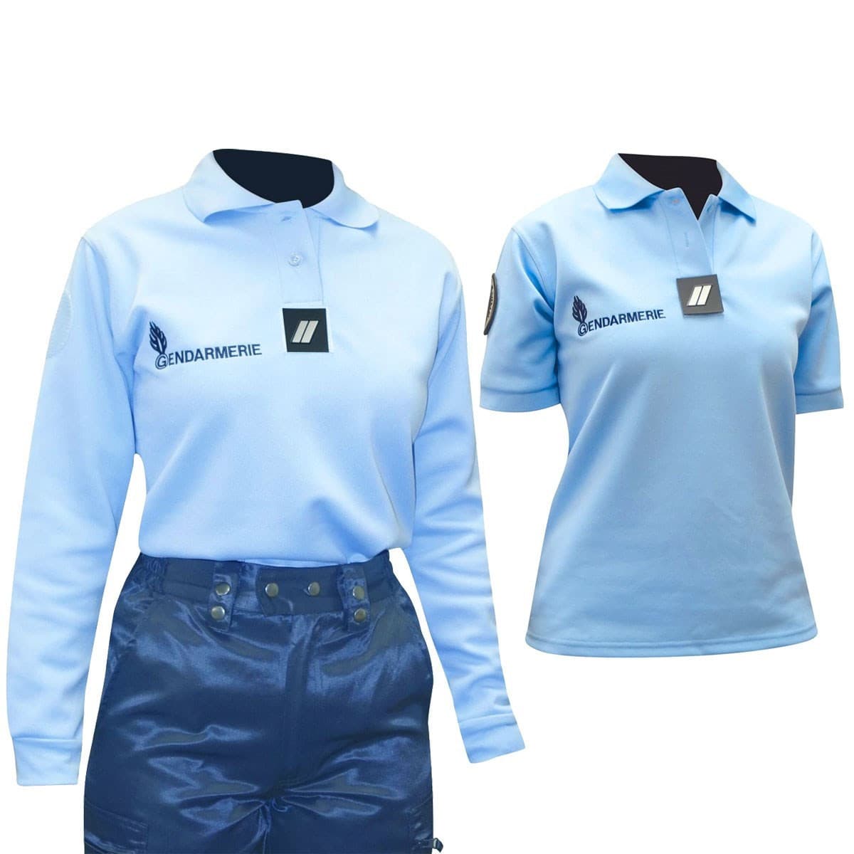 Polo bleu gendarmerie femme