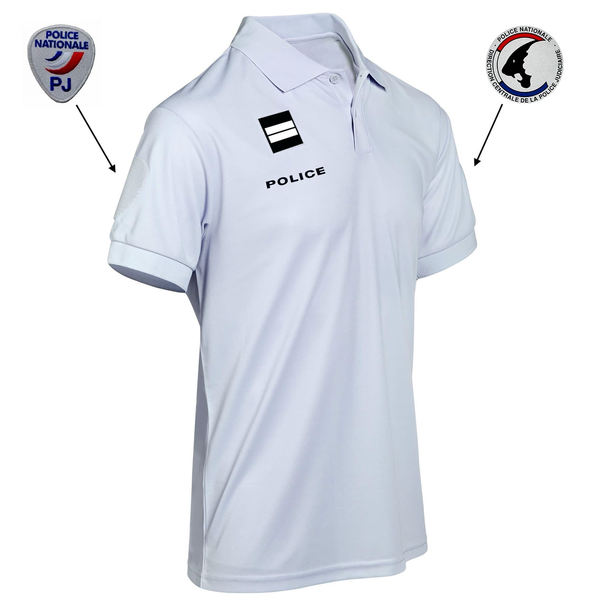 Polo police cooldry anti humidité maille piquée