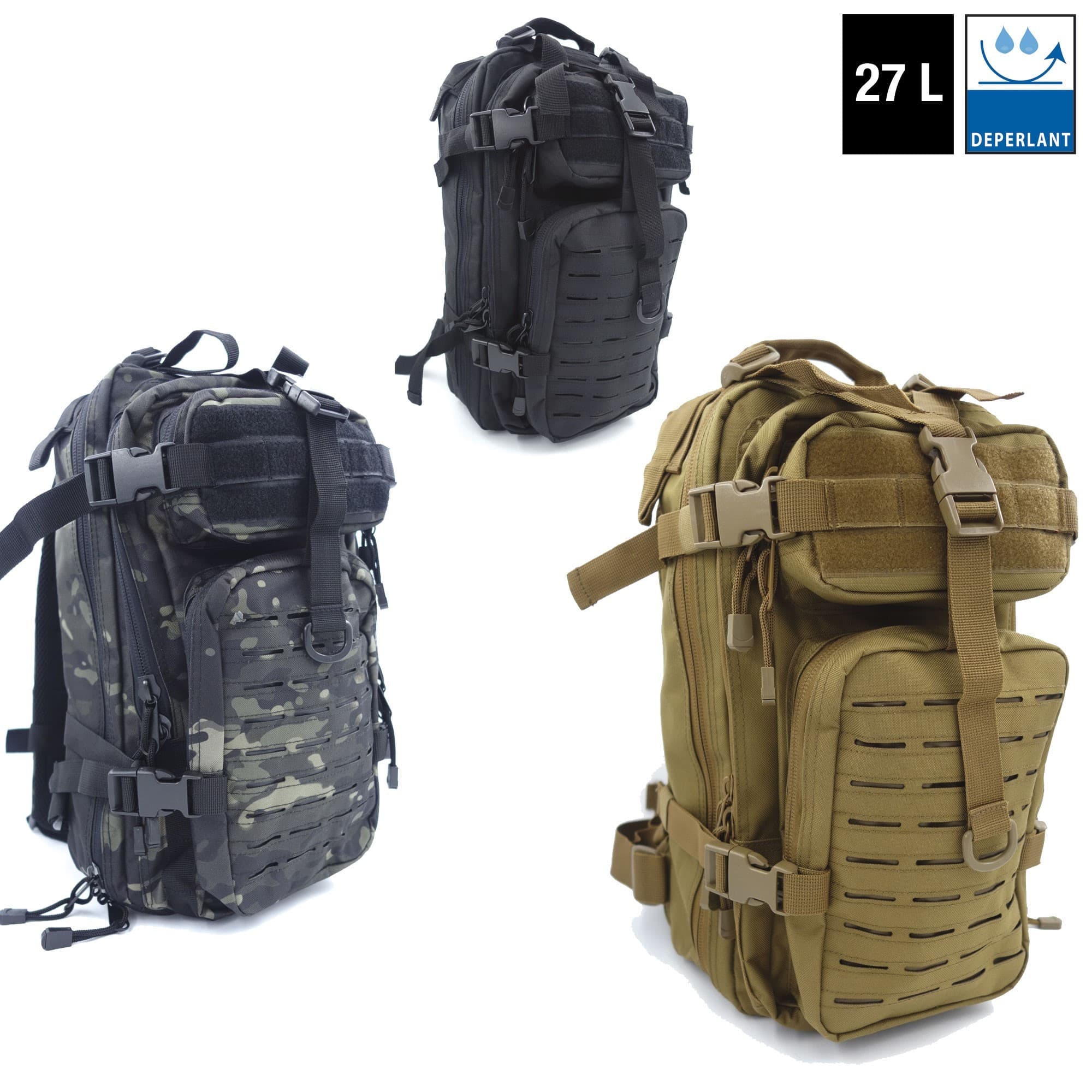 Sac à Dos Tactique 27L – Système MOLLE