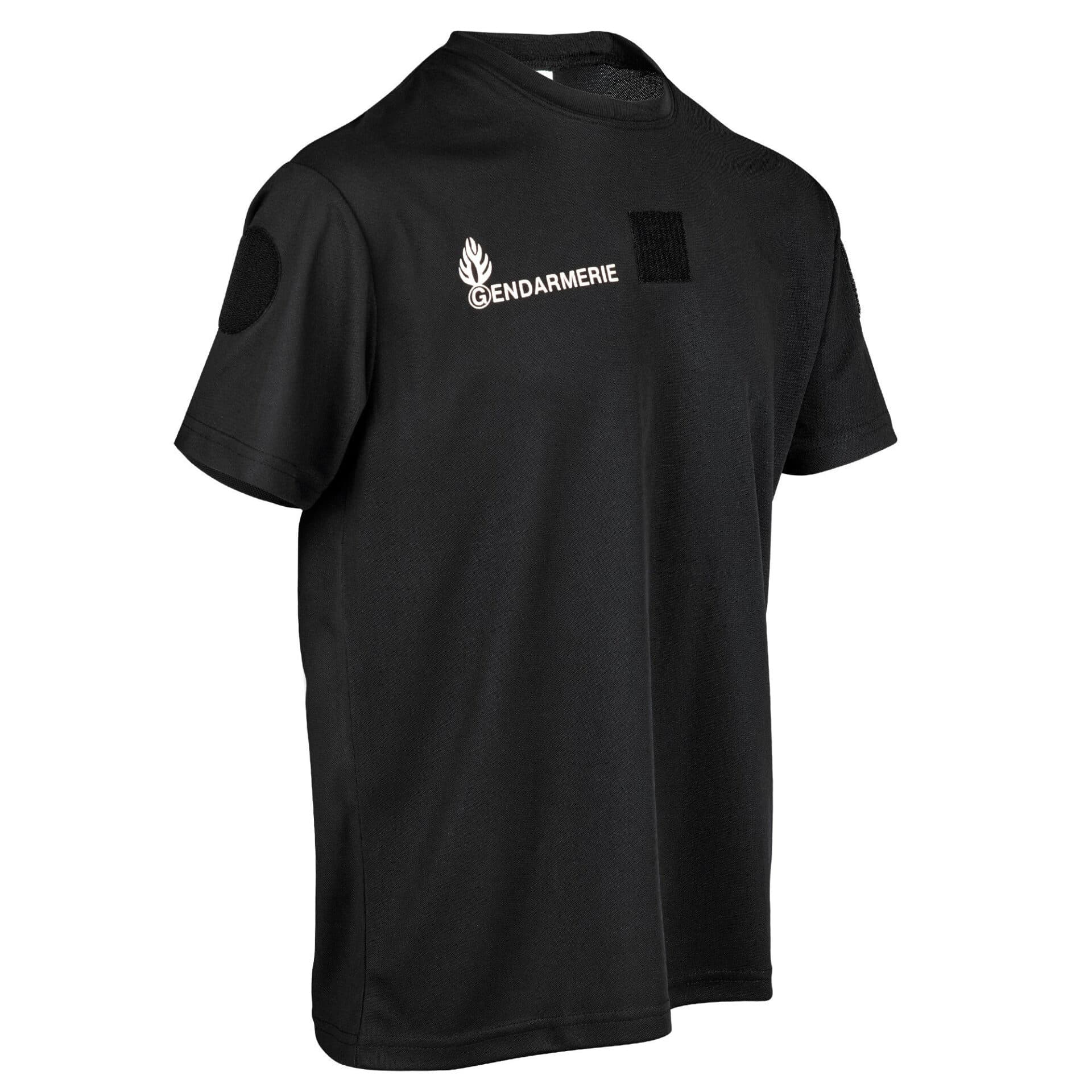 Tee shirt gendarmerie noir cooldry anti humidité maille piquée