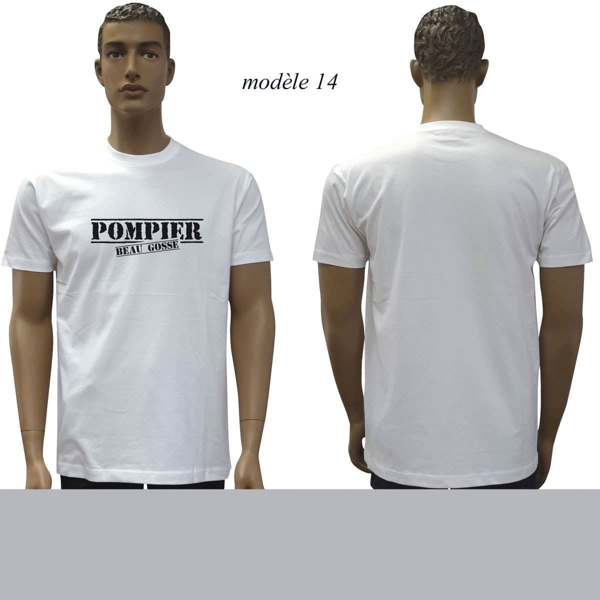 T-Shirt blanc imprimé pompiers : 20 modèles