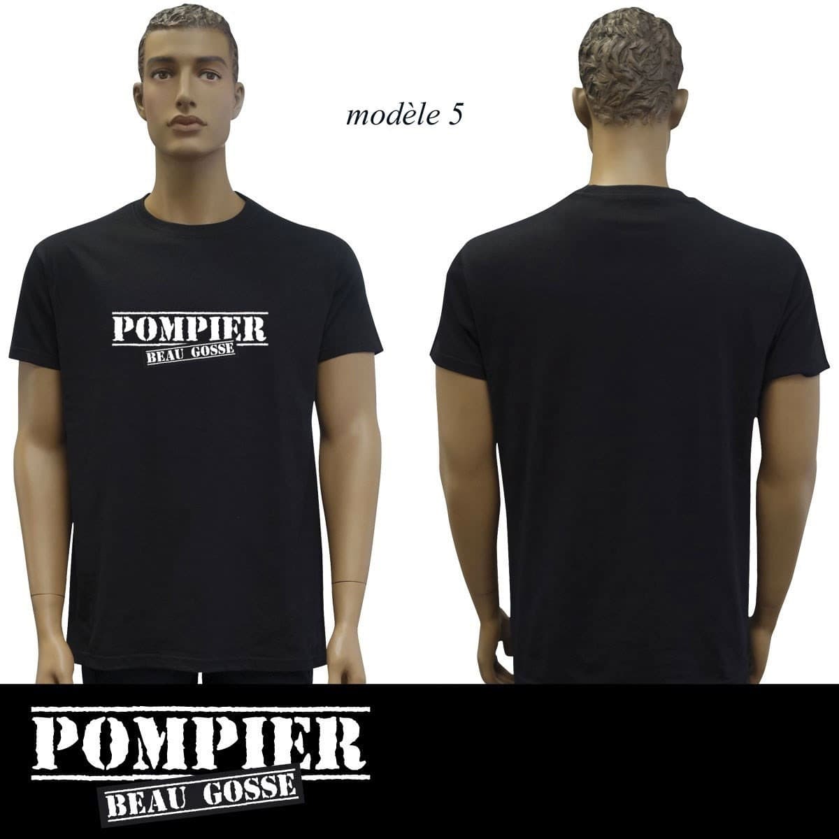 Tshirt noir Sapeur Pompier : 20 modèles