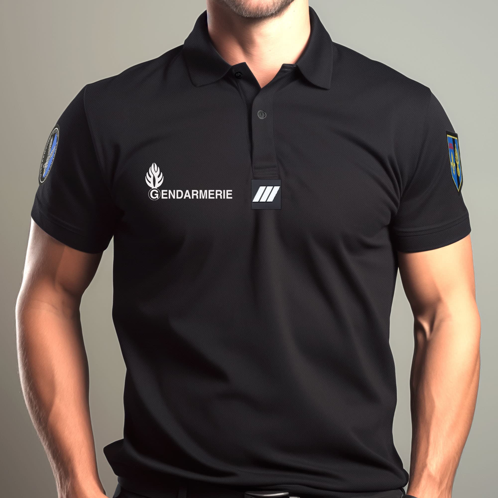 Polo gendarmerie cooldry anti humidité maille piquée
