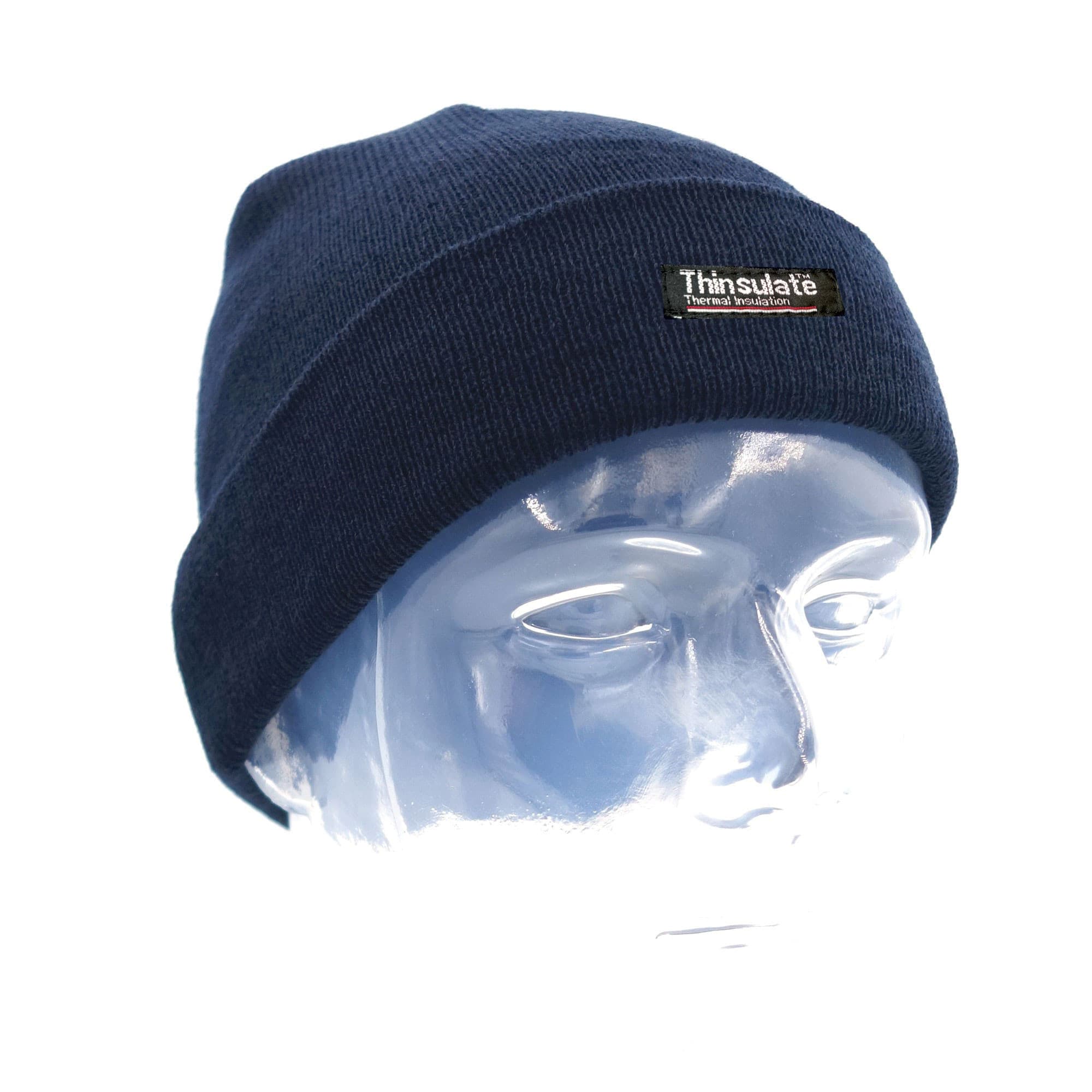 Bonnet bleu marine acrylique maille doublé thinsulate