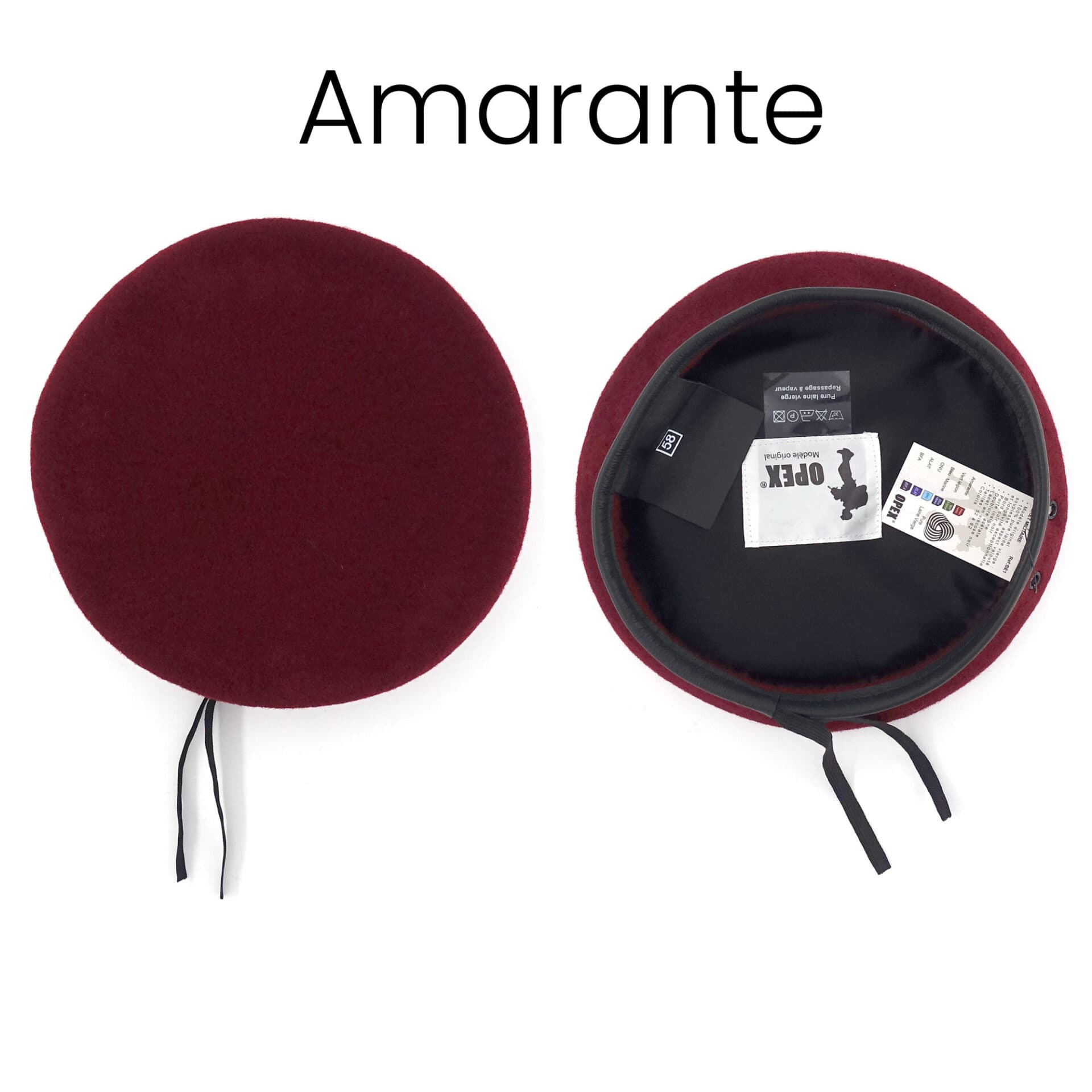 Beret militaire bord cuir