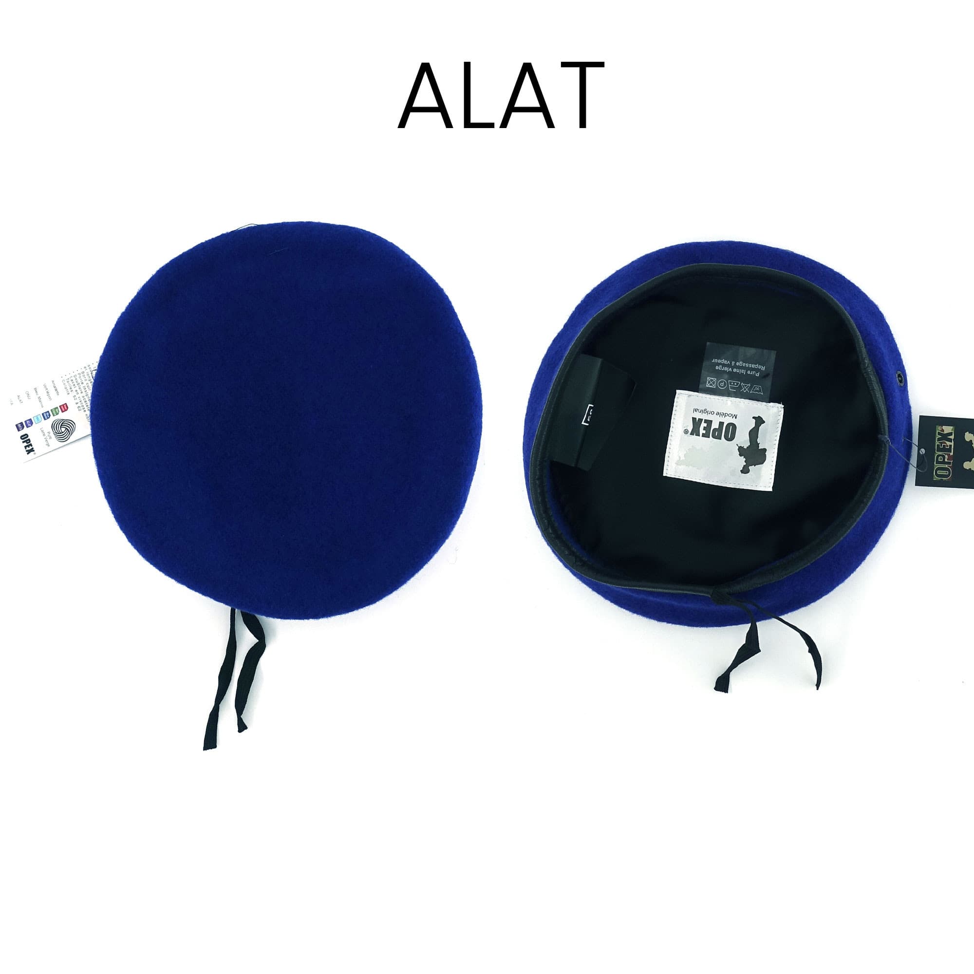 Beret militaire bord cuir