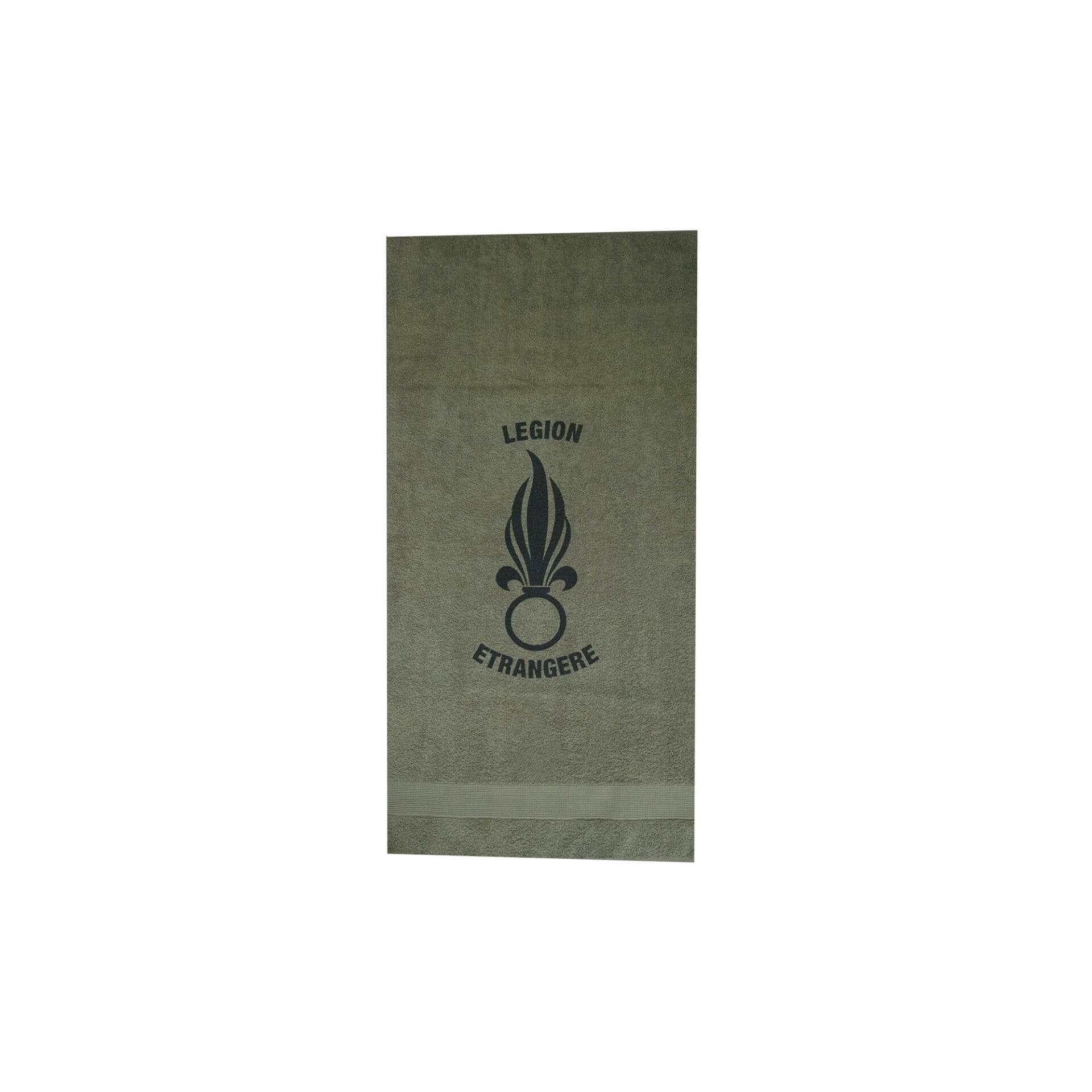 Serviette militaire kaki avec marquage légion