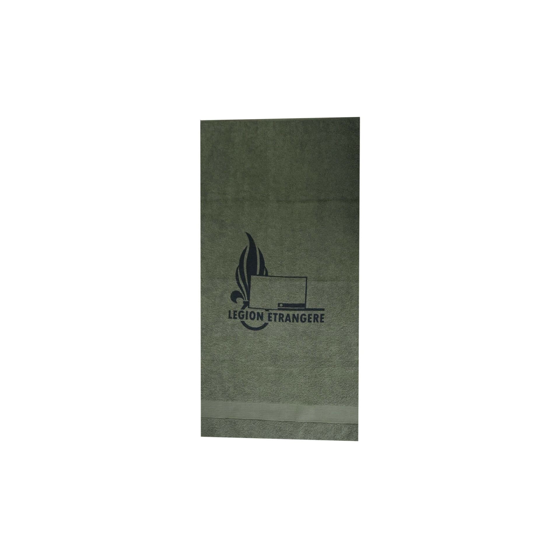 Serviette militaire kaki marquage logo képi légion