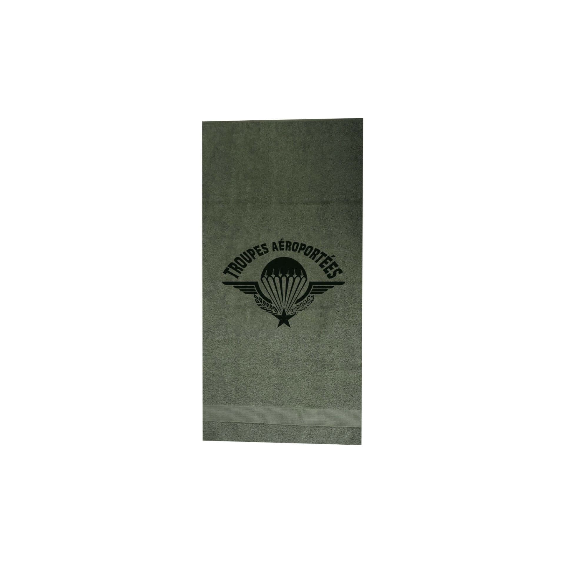 Serviette militaire kaki avec marquage para