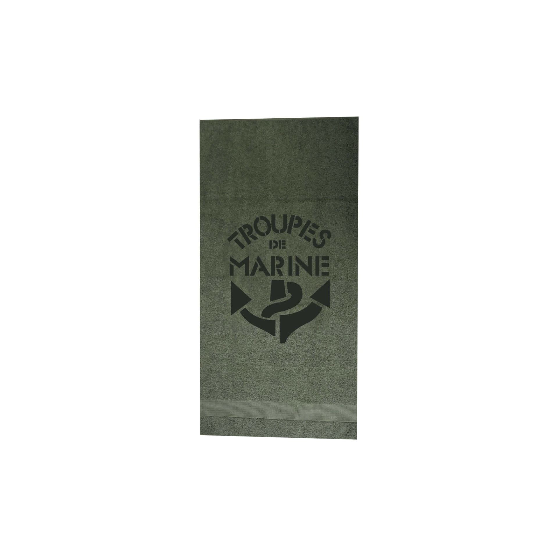 Serviette militaire kaki avec marquage TDM