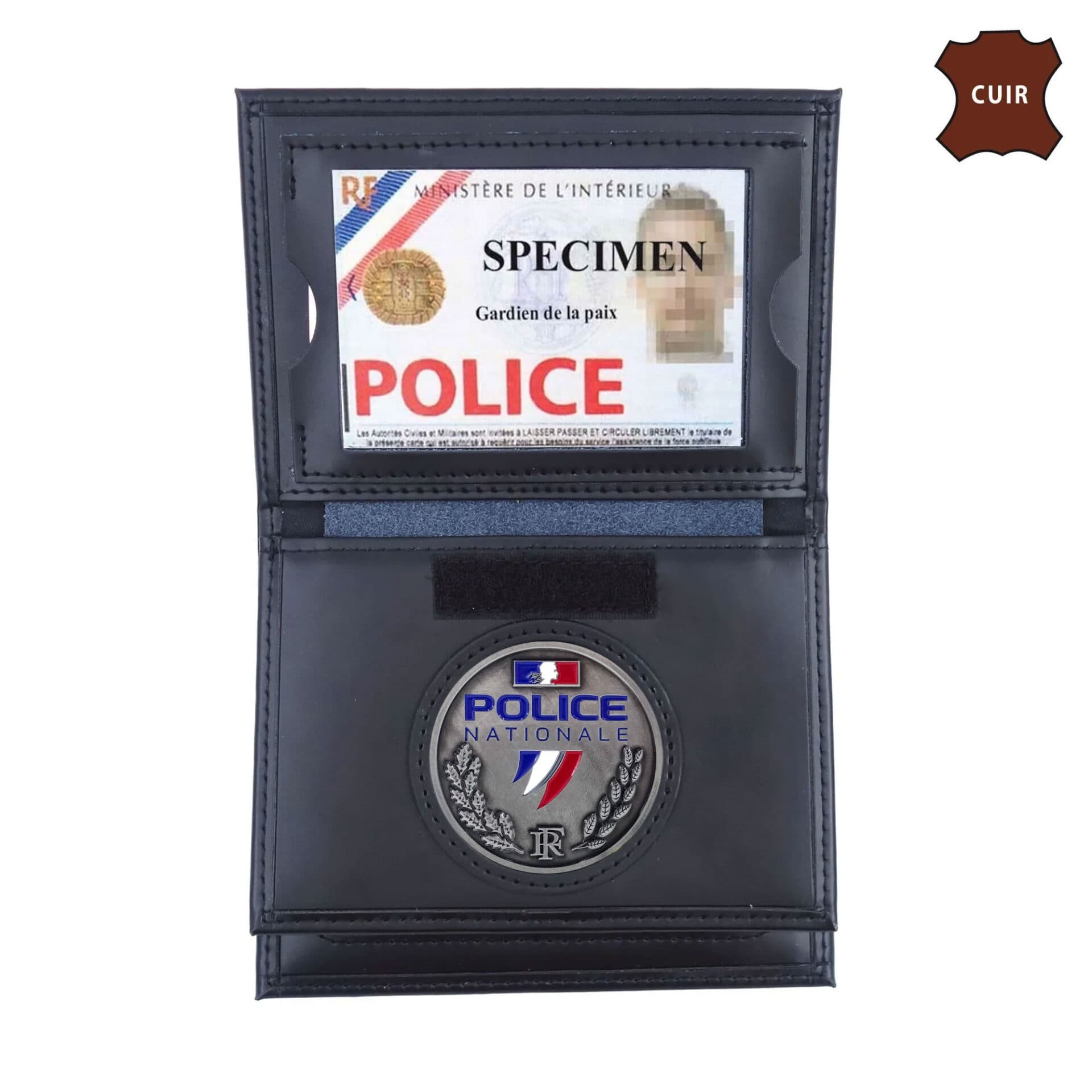 Porte feuille police 3 volets avec emplacement carte navigo