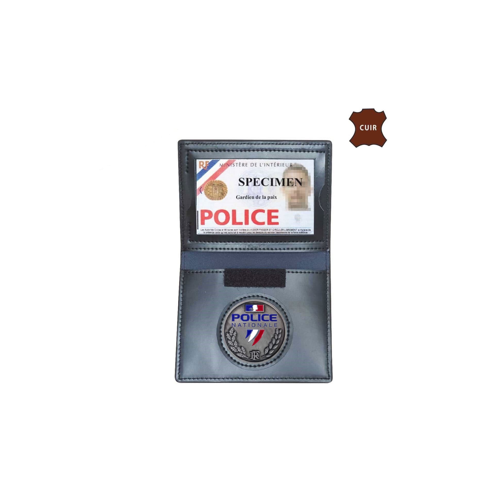 Porte feuille police 2 volets avec emplacement carte navigo