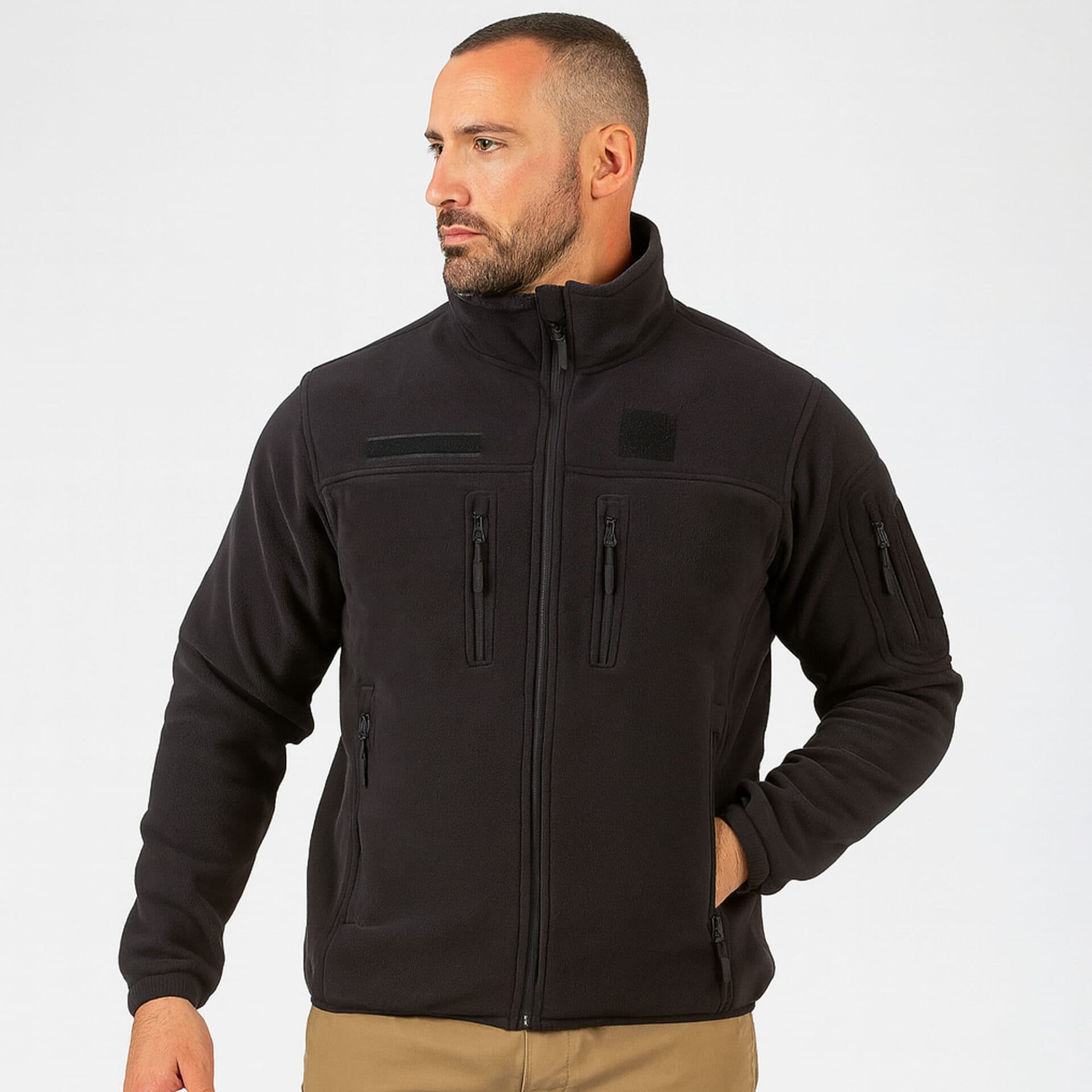 BLOUSON POLAIRE NOIR FITTE