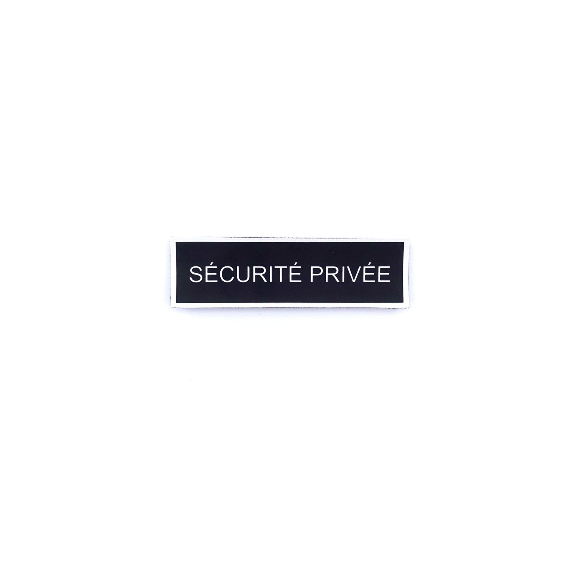 Bandeau d'identification rétro-réflechissant fond noir Sécurité Privée