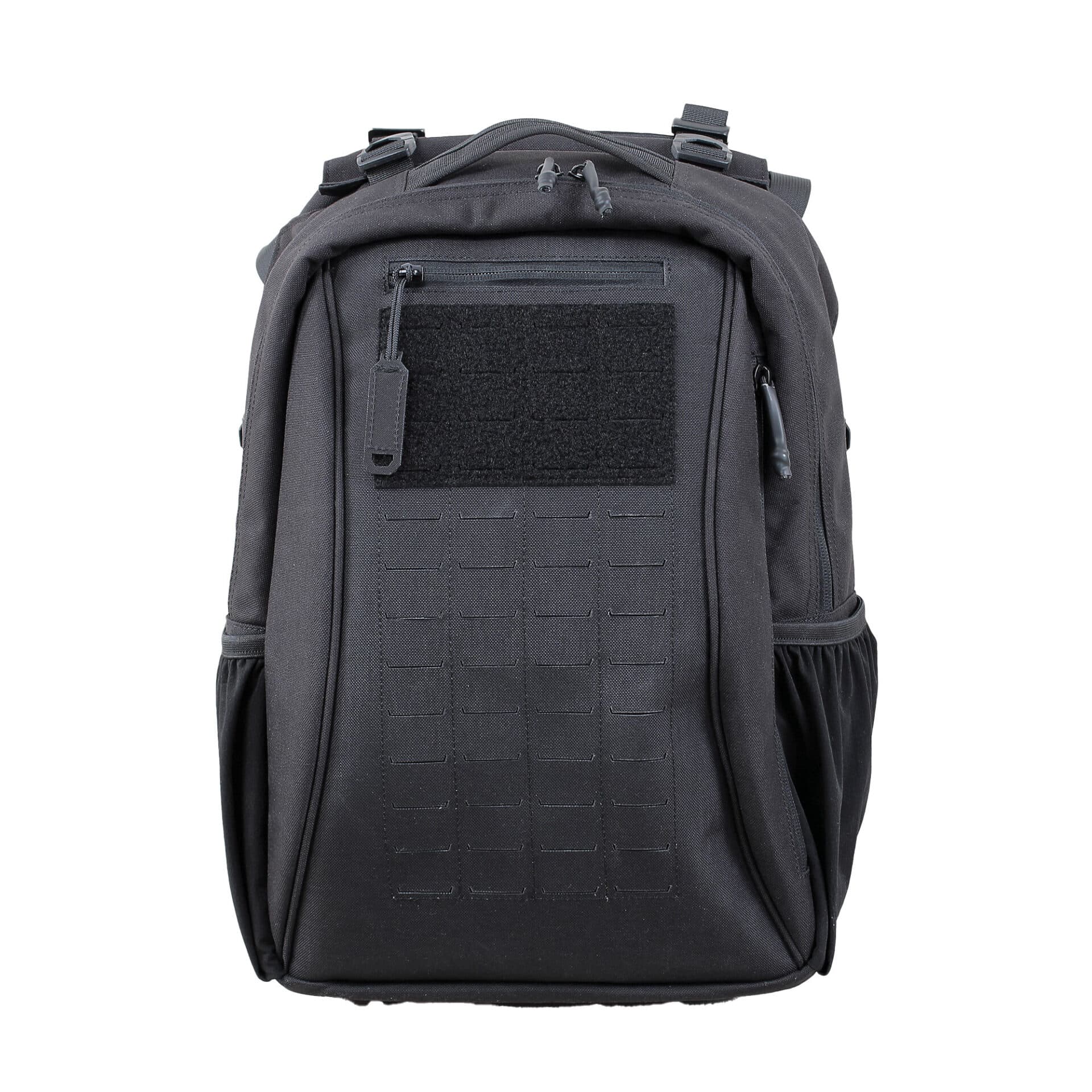 Sac à dos avec porte plaque extractible 1000D nylon noir