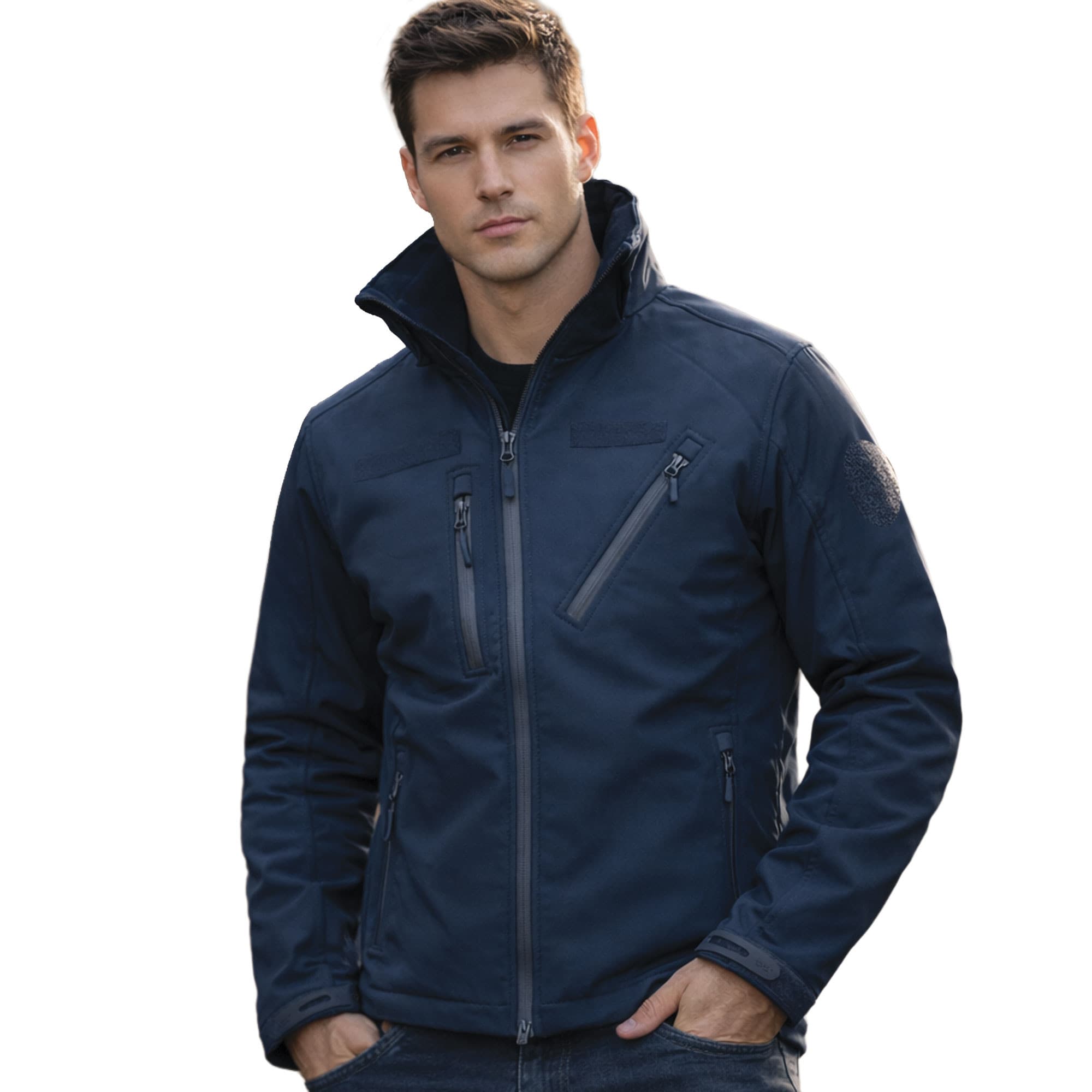 Blouson Softshell Opex Bleu Marine Titan 3 Couches – Coupe-Vent &amp; Résistant