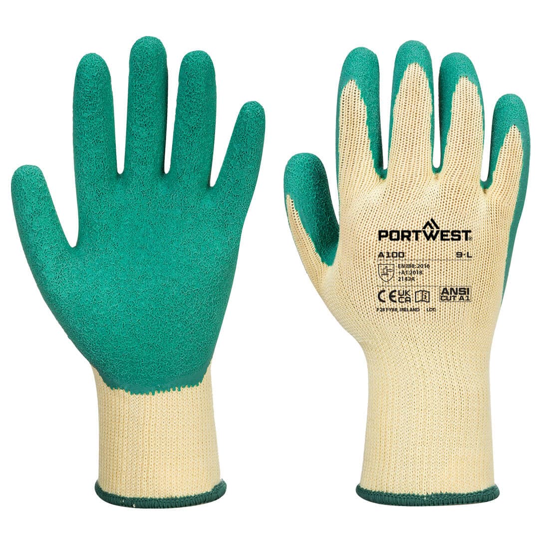 Gant Enduit Latex Vert