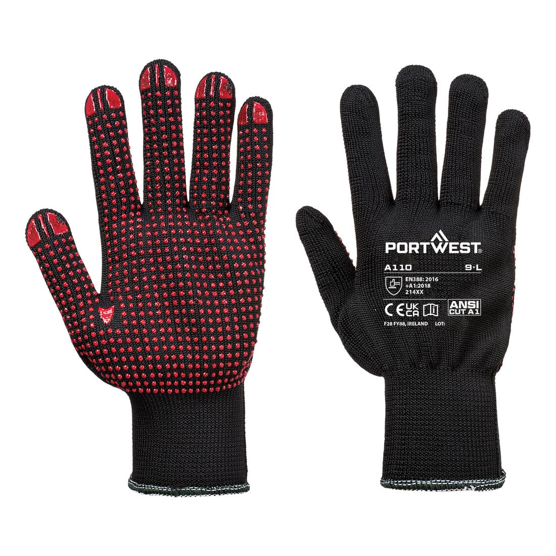 Gant Polka Picots PVC Noir