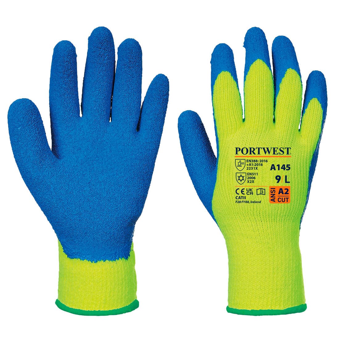 Gant Cold Grip Jaune/Bleu