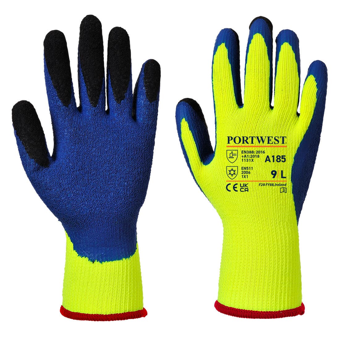 Gant  Duo-Therm Jaune/Bleu