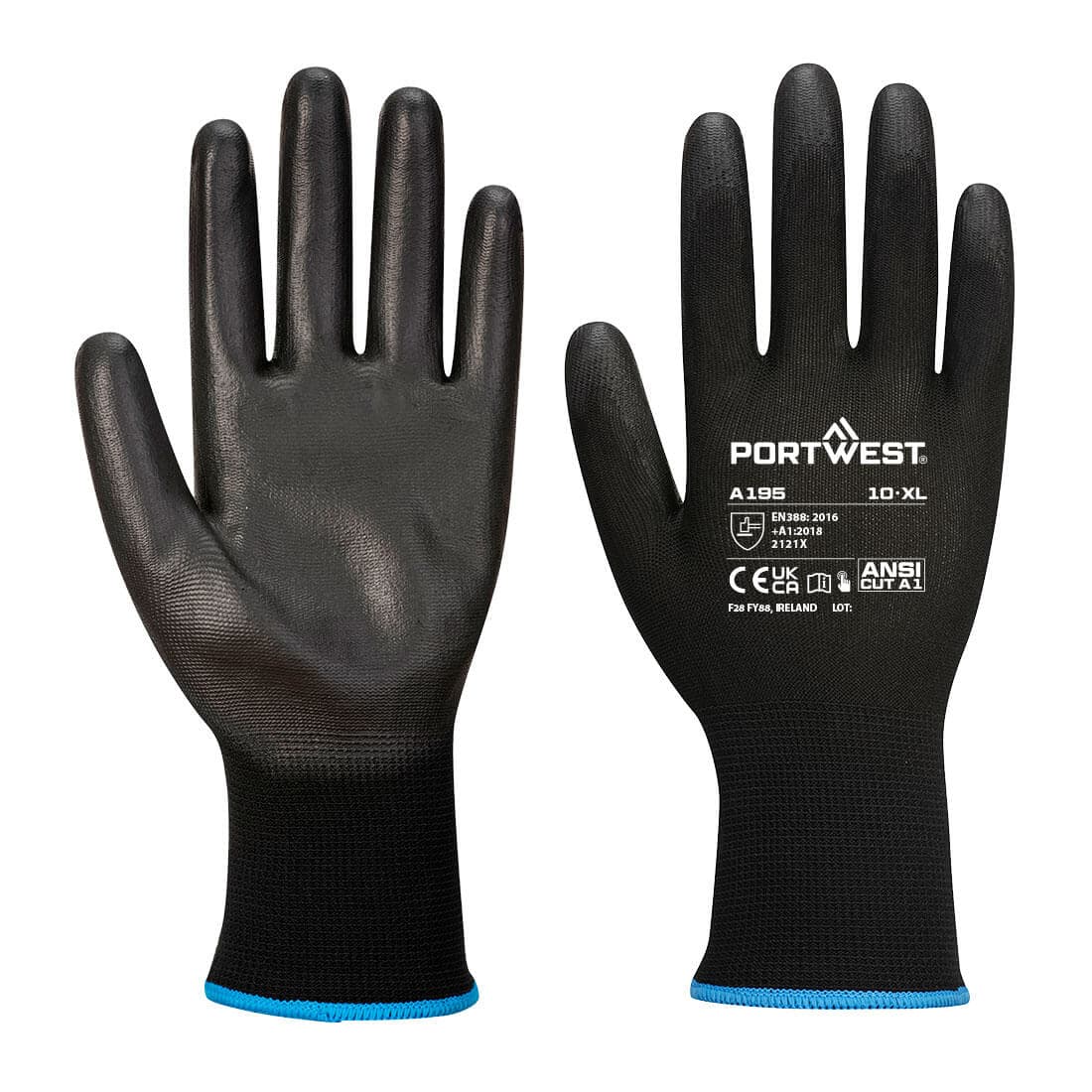 Gant PU Tactile Noir