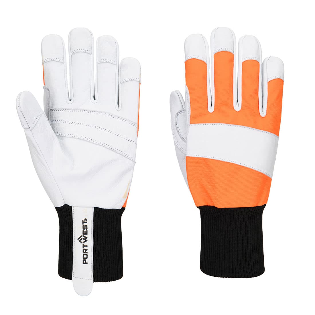 Gants Tronçonneuse Classe 1 Cuir Orange
