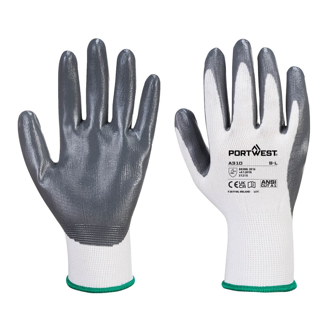 Gant Flexo Grip enduit Nitrile Gris/Blanc