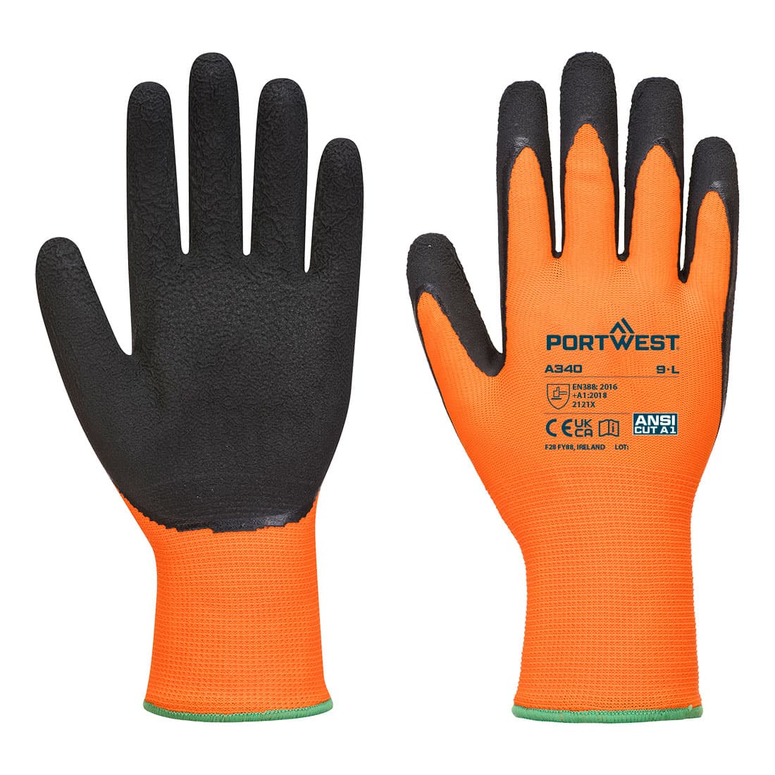 Gant Grip HiVis - Latex Orange/Noir