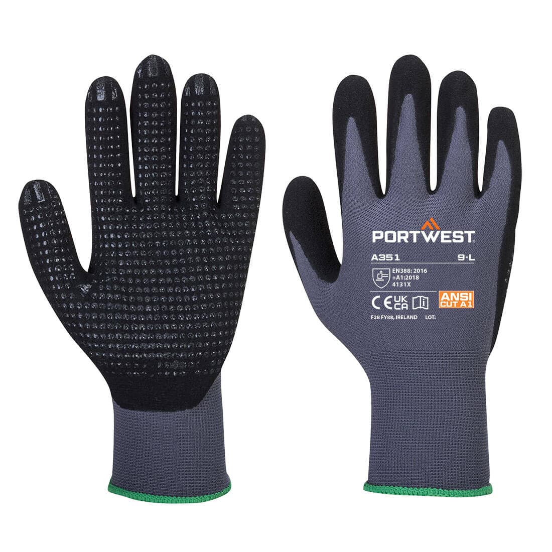 Gant DermiFlex Plus Gris/Noir