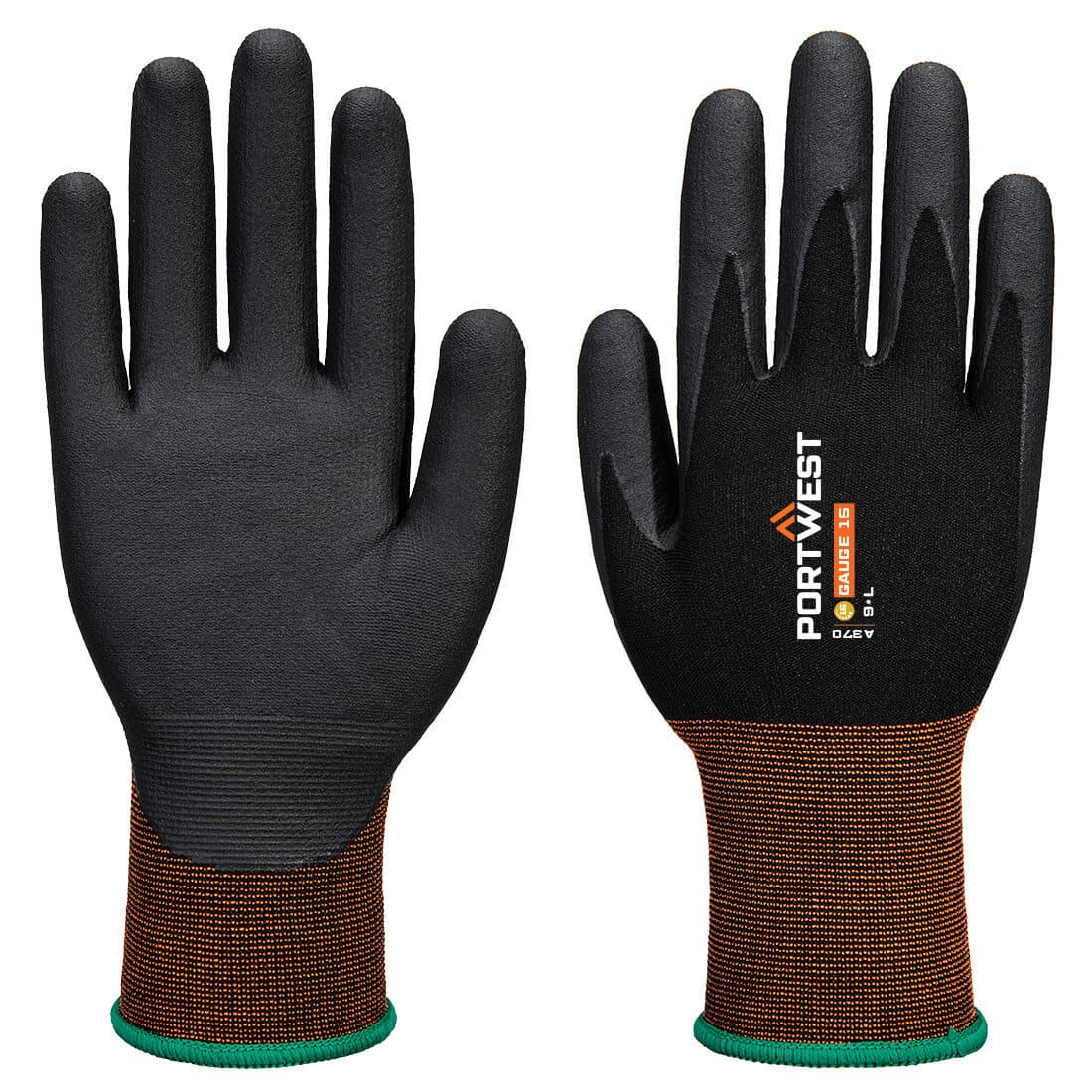 Gant GP Grip 15 mousse de nitrile Noir