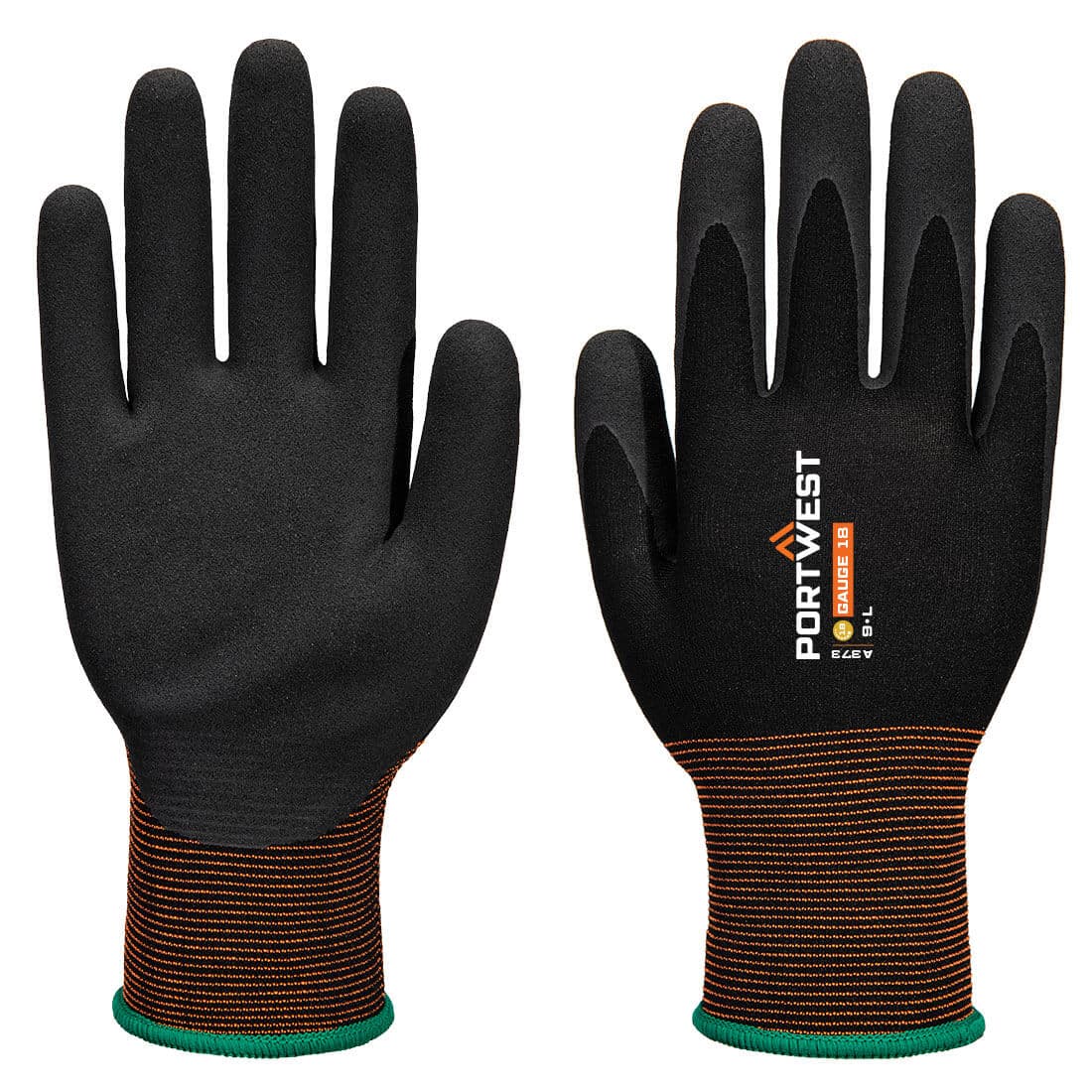 Gant GP Grip 18 latex sablé Noir
