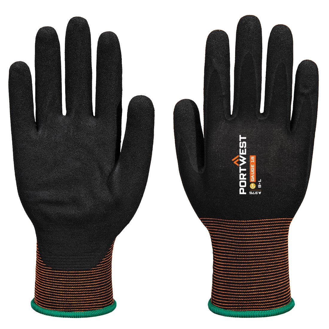 Gant GP Grip 18 nitrile sablé Noir