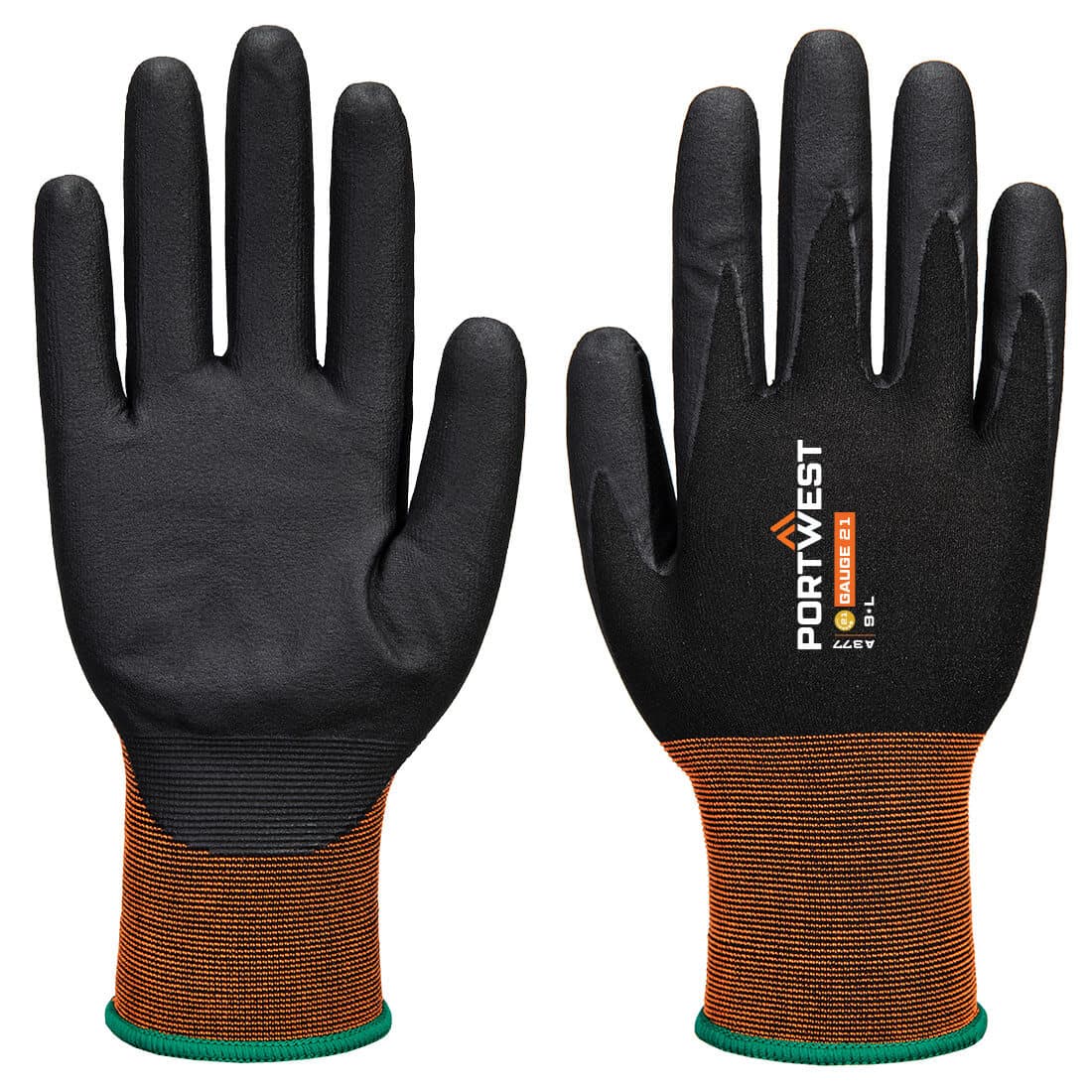 Gant GP Grip 15 mousse de nitrile Noir