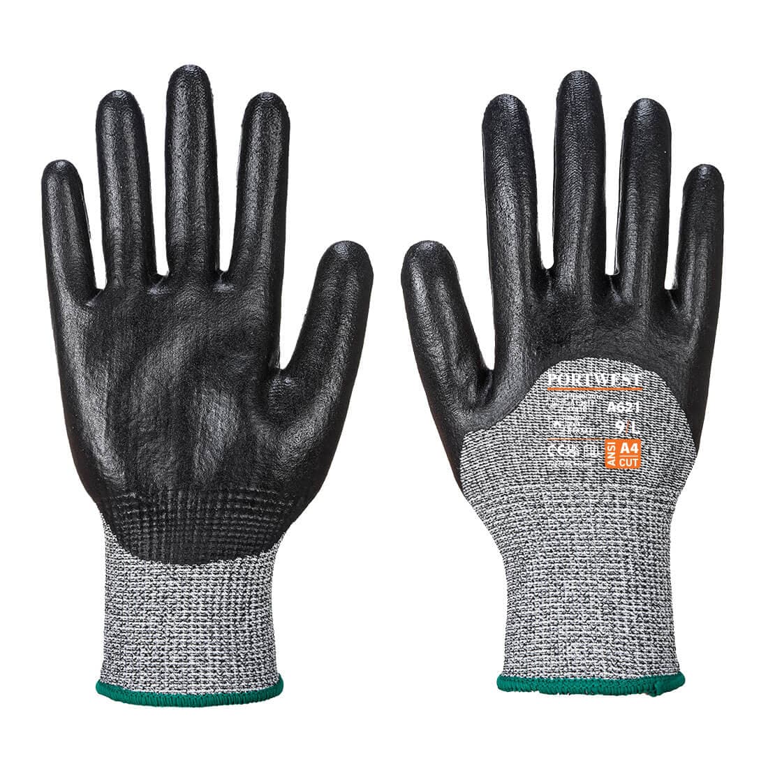 Gant Mousse nitrile anticoupure, enduit 3/4 Noir