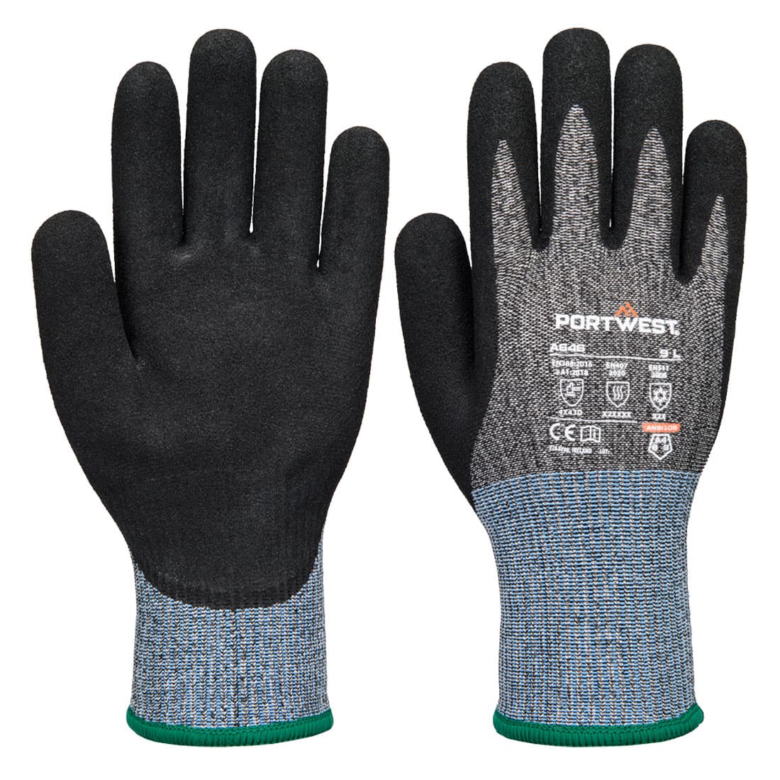 Gant nitrile Vis-Tex Winter Cut D13 Noir