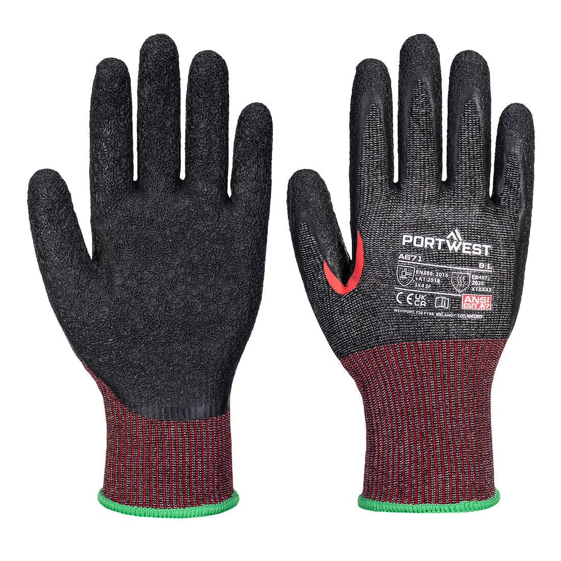 Gant CS anti-coupures F latex J13 Noir
