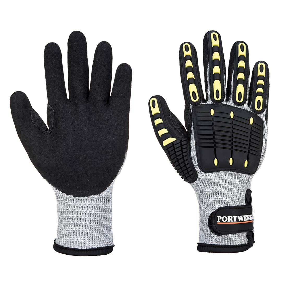 Gant thermique anti impact résistant à la coupure Gris/Noir