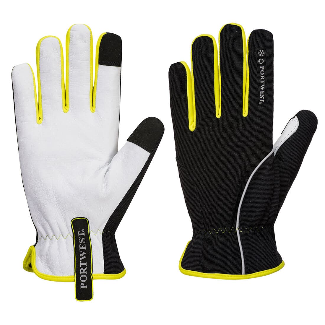 PW3 Gant Hiver Noir/jaune