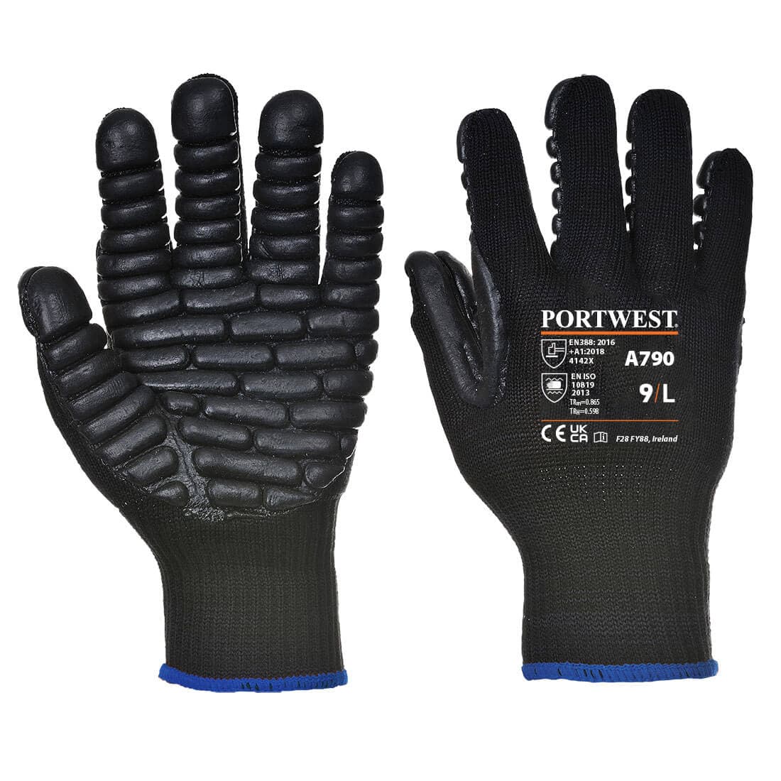 Gant Anti Vibration Noir