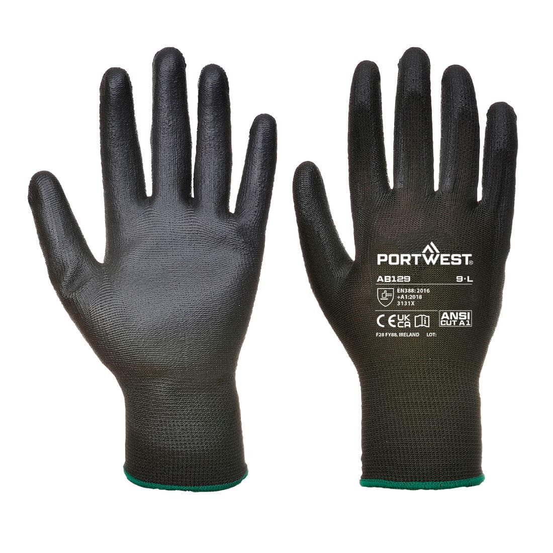 Gant paume en PU (288 paires) Noir