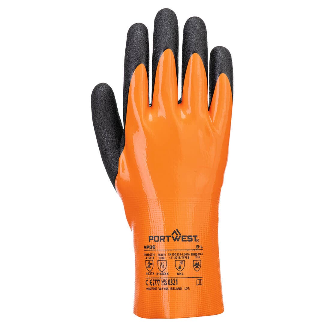 Gant Grip 15 Nitrile Orange/Noir