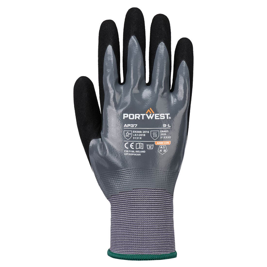 Grip 15 Nitrile Touch Scr Glv Gris/Noir