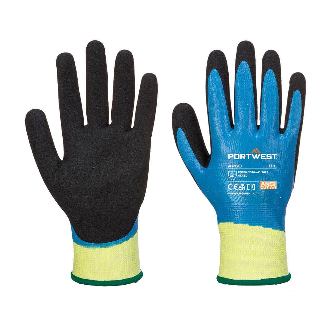 Gant Aqua Cut Pro coupure D Bleu/Noir