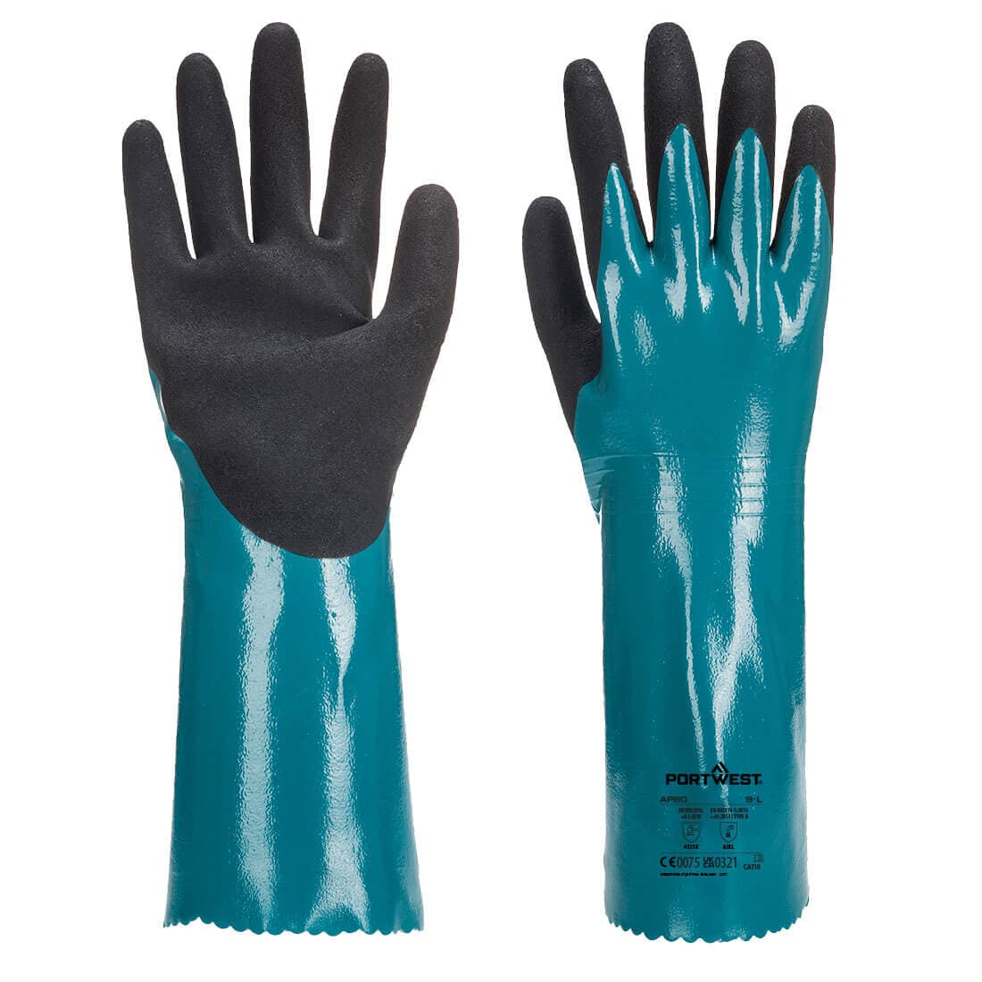 Gant manchette Sandy Grip Lite Bleu/Noir